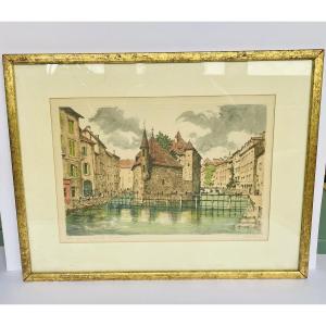 Gravure en couleur - Charles NOLLET